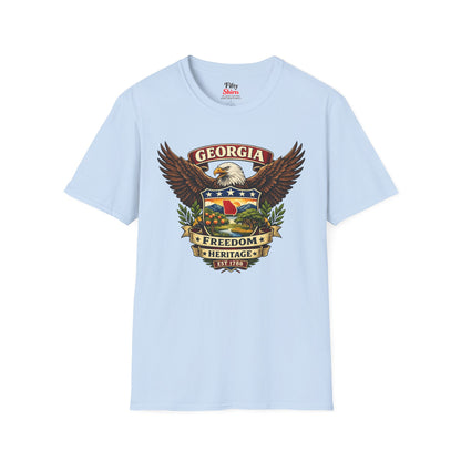 Georgia Americana Eagle Unisex Softstyle T Shirt State Pride Graphic Tee Collections FS03