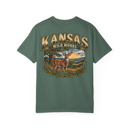 Kansas Wild Woods Unisex Comfort Color 1717 Streetwear Graphic Tee
