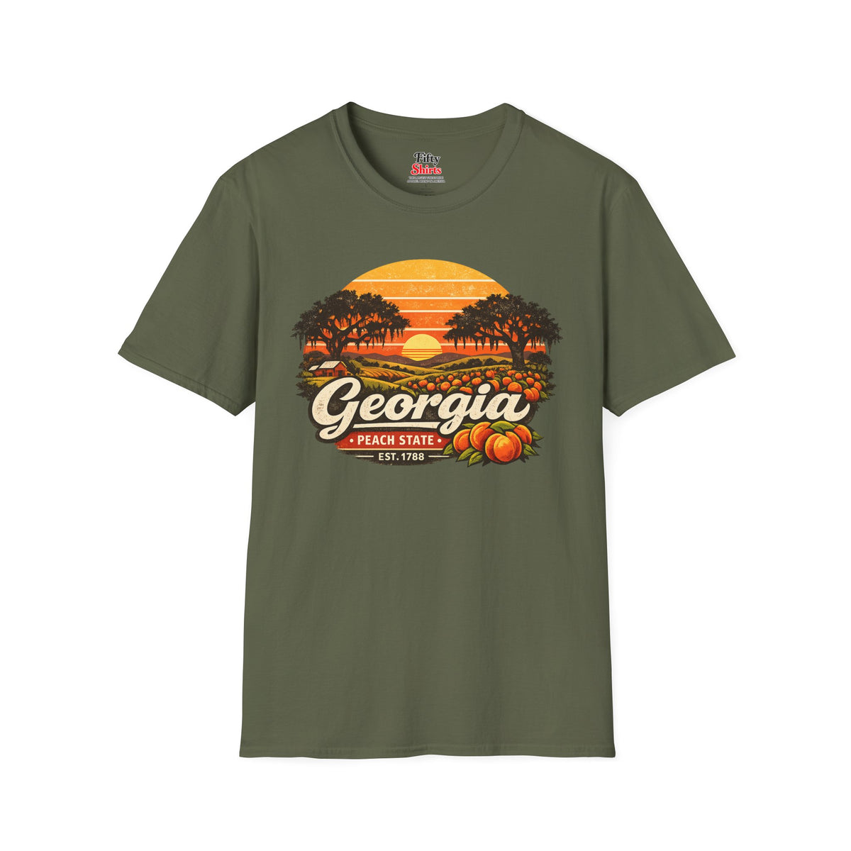 Georgia Southern Sunset Unisex Softstyle T Shirt State Pride Graphic Tee Collections FS03