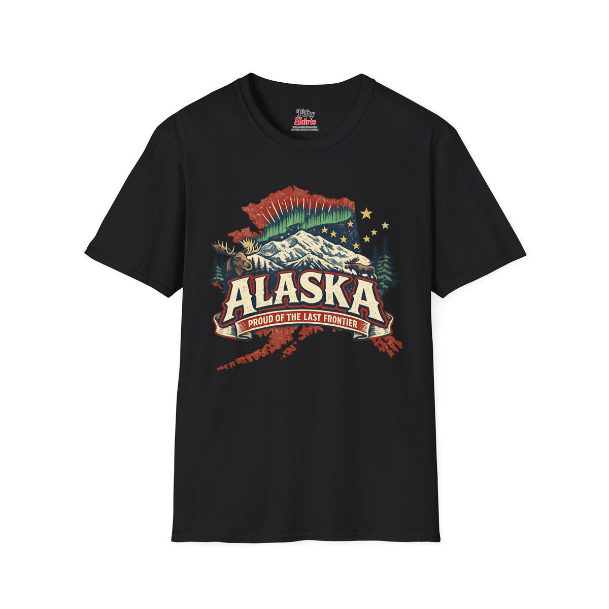 Alaska State Pride Unisex Softstyle T Shirt State Pride Graphic Tee Collections FS03