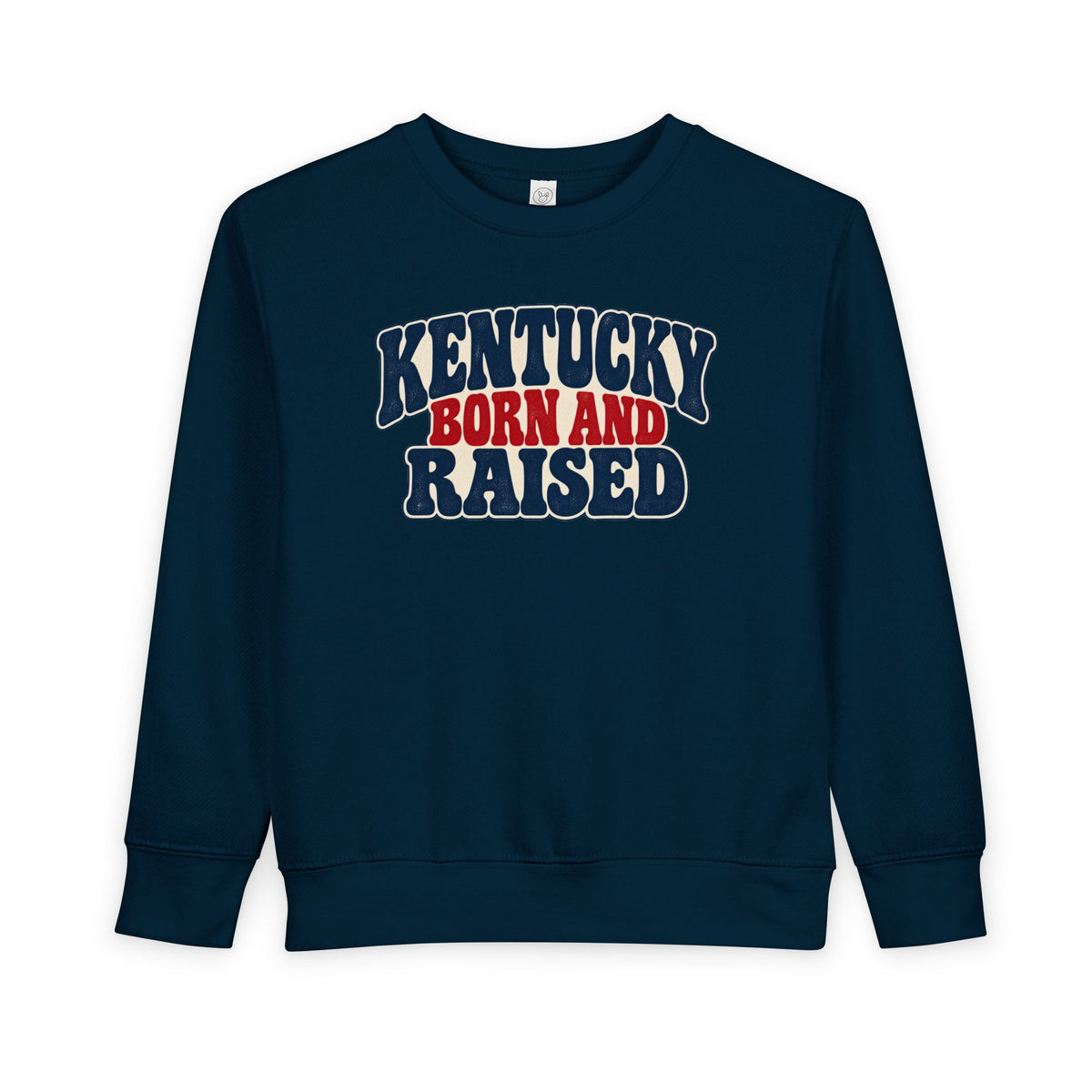 Kentucky Born and Raised Retro 1970s Unisex Toddler Sweatshirt