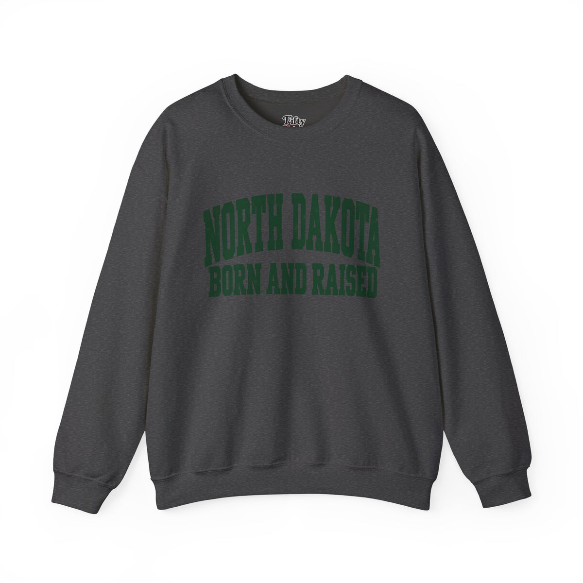 North Dakota Born and Raised Vintage Collegiate Unisex Sweatshirt Graphic