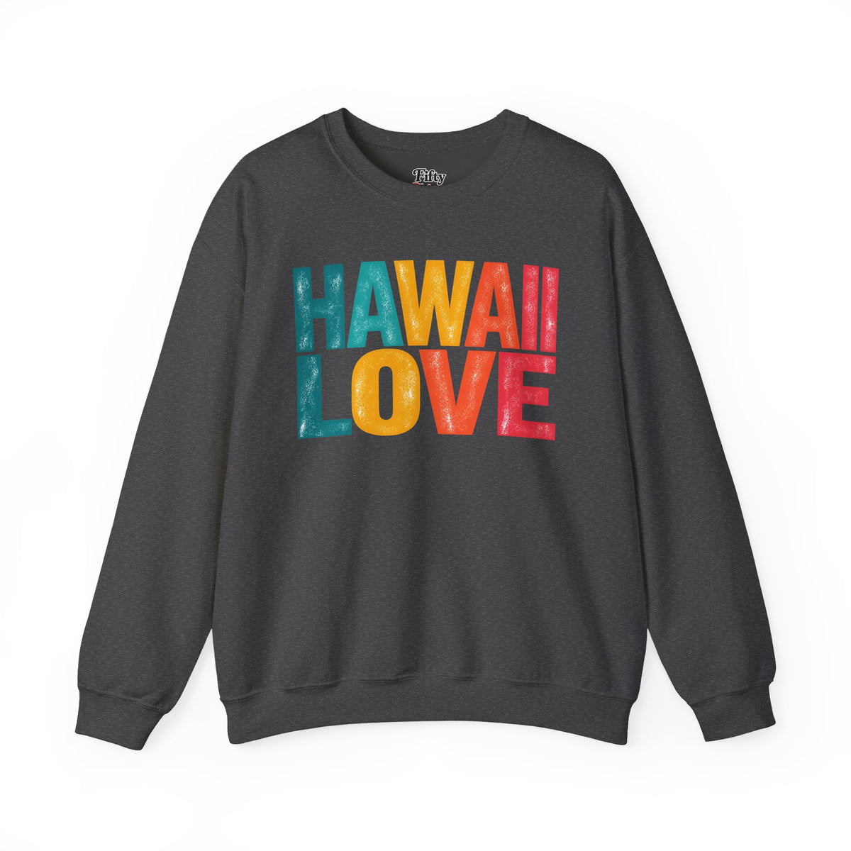 Hawaii Love Unisex Crewneck Sweatshirt State Name Graphic