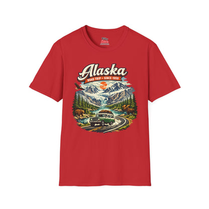 Alaska Wilderness Road Trip Unisex Softstyle T Shirt State Pride Graphic Tee Collections FS03