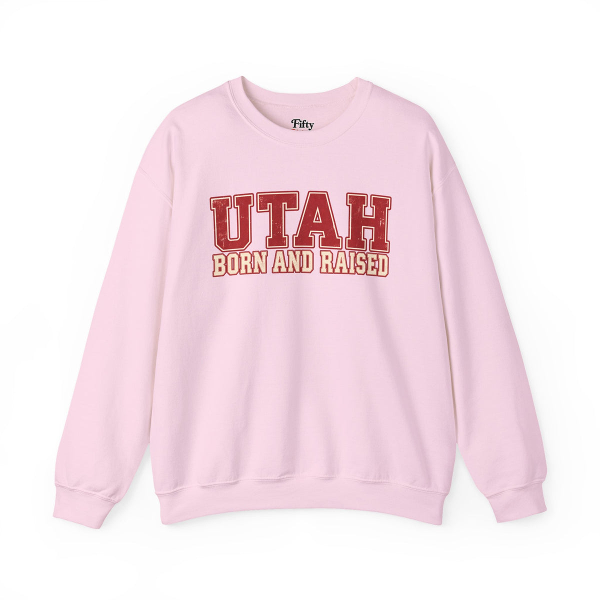 Utah Born and Raised Vintage Athletic Unisex Sweatshirt Graphic