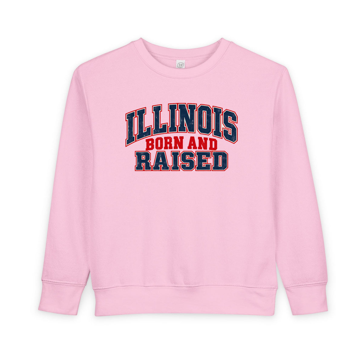 Illinois Born and Raised Vintage Collegiate Unisex Toddler Sweatshirt