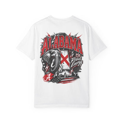 Alabama Rebel Energy Unisex Comfort Color 1717 Streetwear Graphic Tee