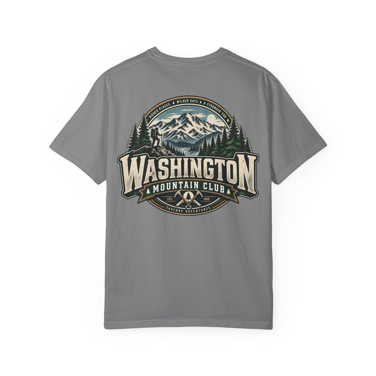 Washington Mountain Club Unisex Comfort Color 1717 Streetwear Graphic Tee