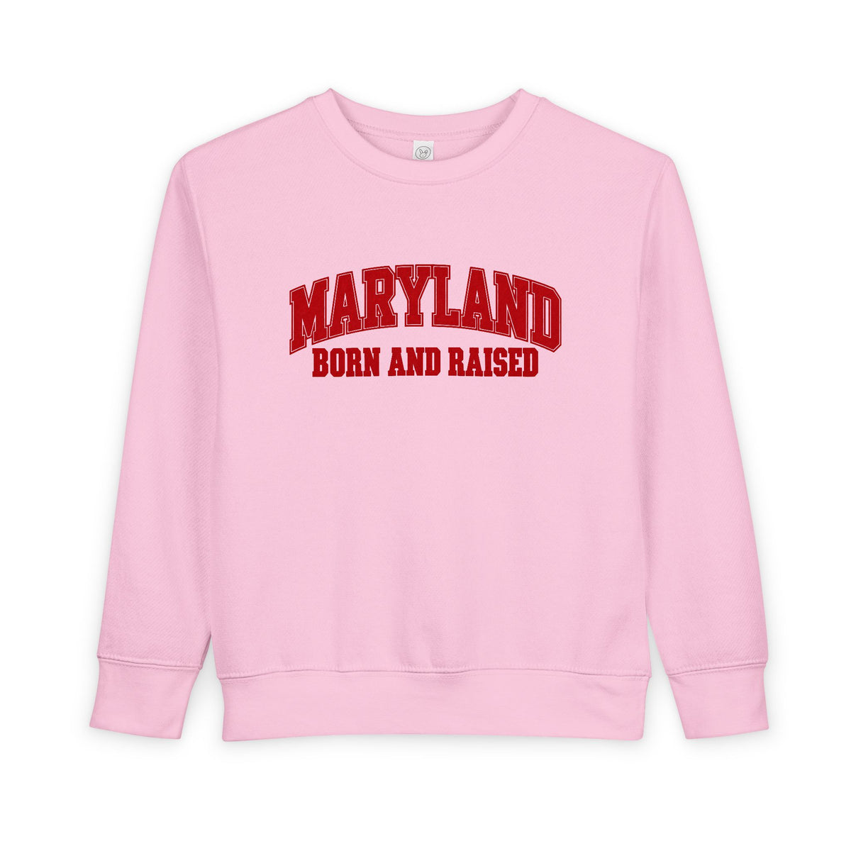 Maryland Born and Raised Classic Collegiate Unisex Toddler Sweatshirt
