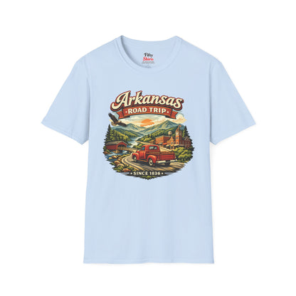 Arkansas Roadtrip Unisex Softstyle T Shirt State Pride Graphic Tee Collections FS03