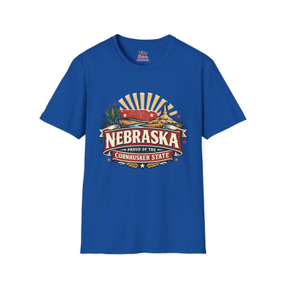 Nebraska State Pride Unisex Softstyle T Shirt State Pride Graphic Tee Collections FS03