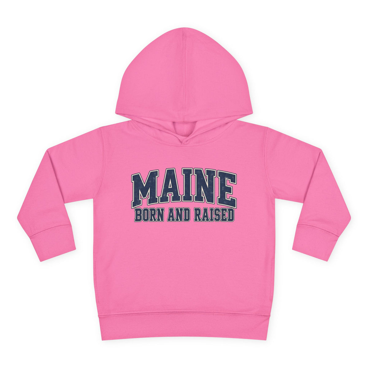 Maine Born and Raised Classic Collegiate Unisex Toddler Pullover Fleece Hoodie