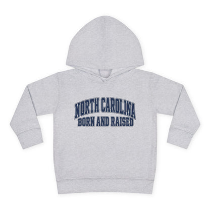 North Carolina Born and Raised Old-School Sportswear Unisex Toddler Pullover Fleece Hoodie