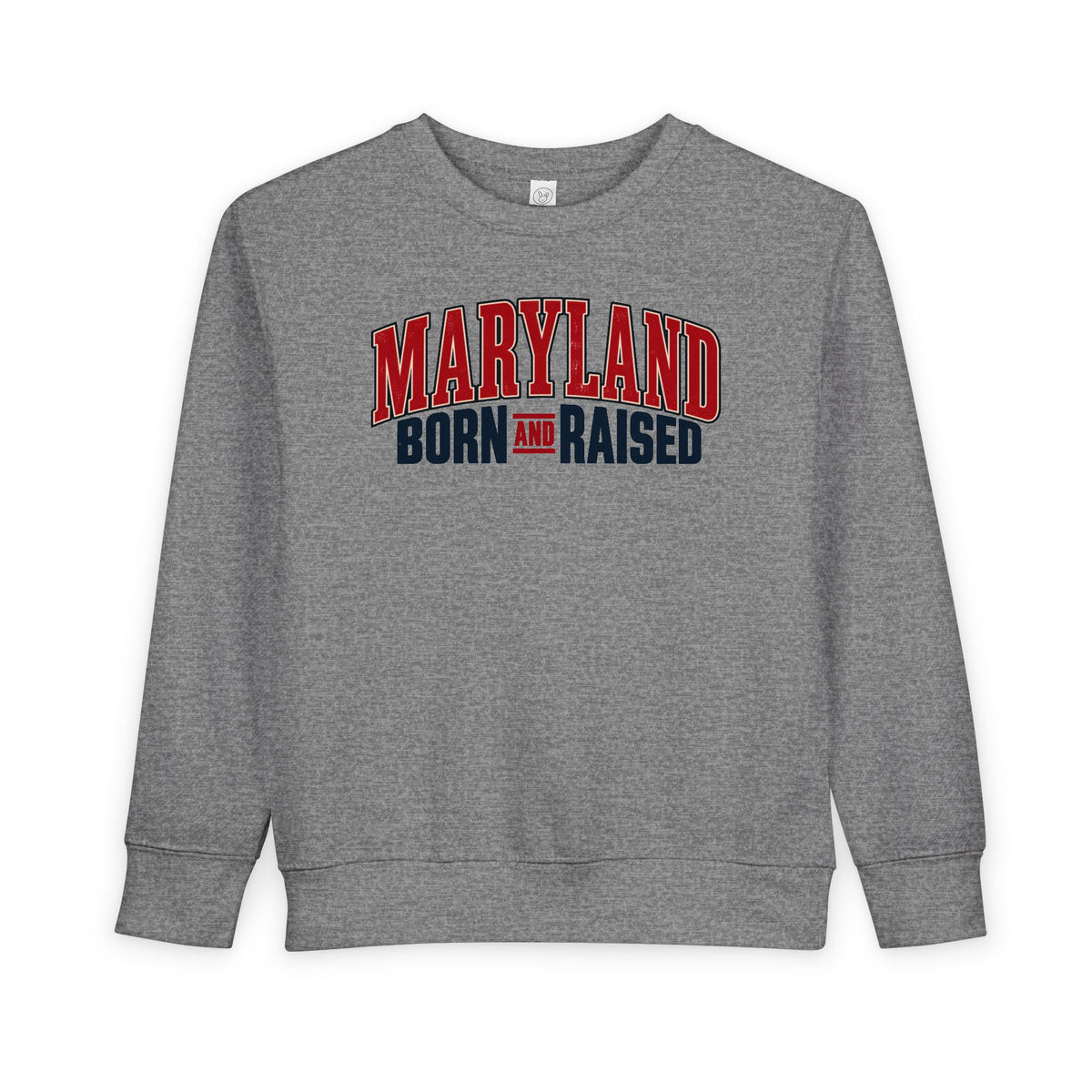 Maryland Born and Raised Timeless Heritage Unisex Toddler Sweatshirt