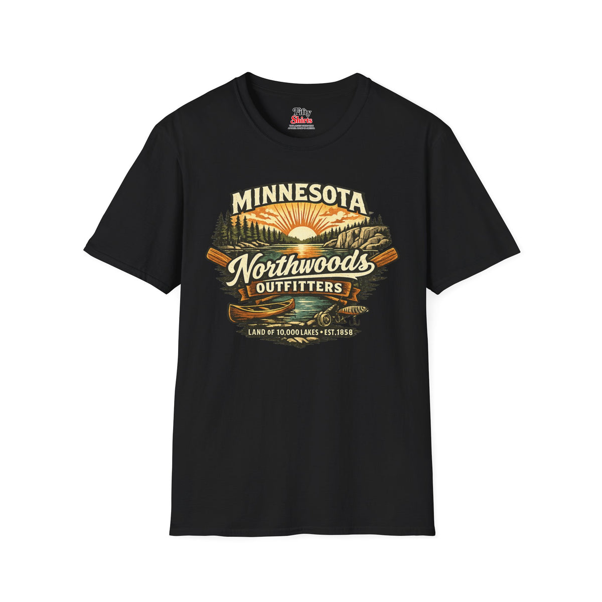 Minnesota Northwoods Outfitters Unisex Softstyle T Shirt State Pride Graphic Tee Collections FS03