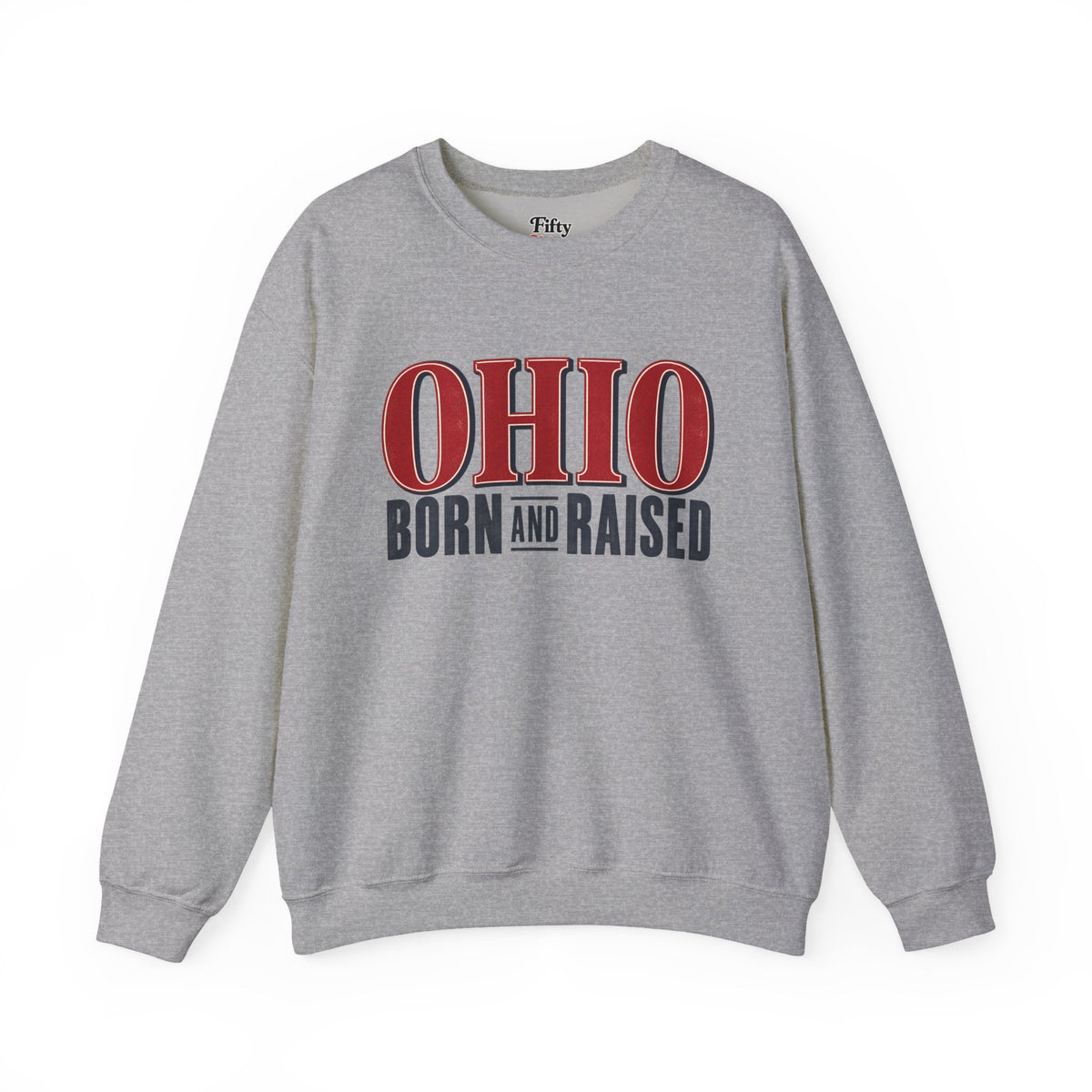 Ohio Born and Raised Premium Heritage Unisex Sweatshirt Graphic