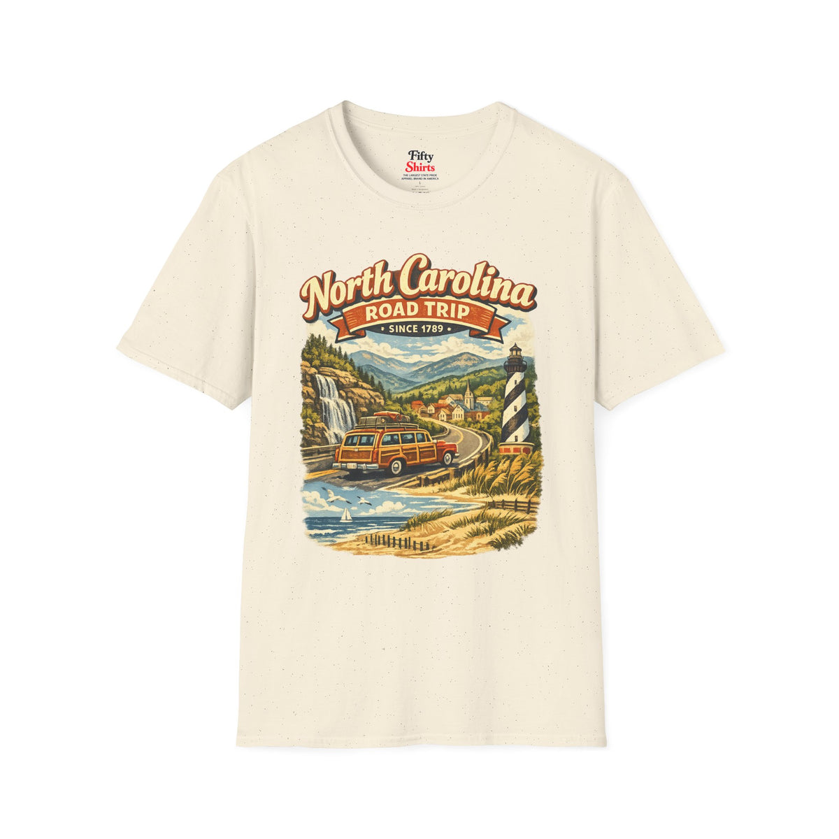 North Carolina Road Trip Unisex Softstyle T Shirt State Pride Graphic Tee Collections FS03