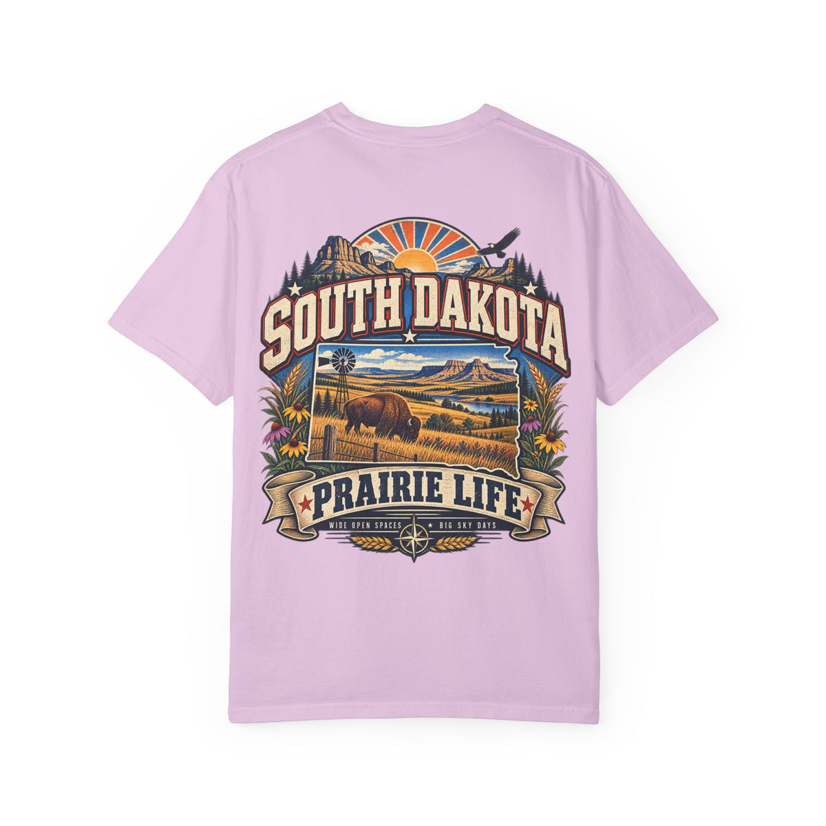 South Dakota Prairie Life Unisex Comfort Color 1717 Streetwear Graphic Tee