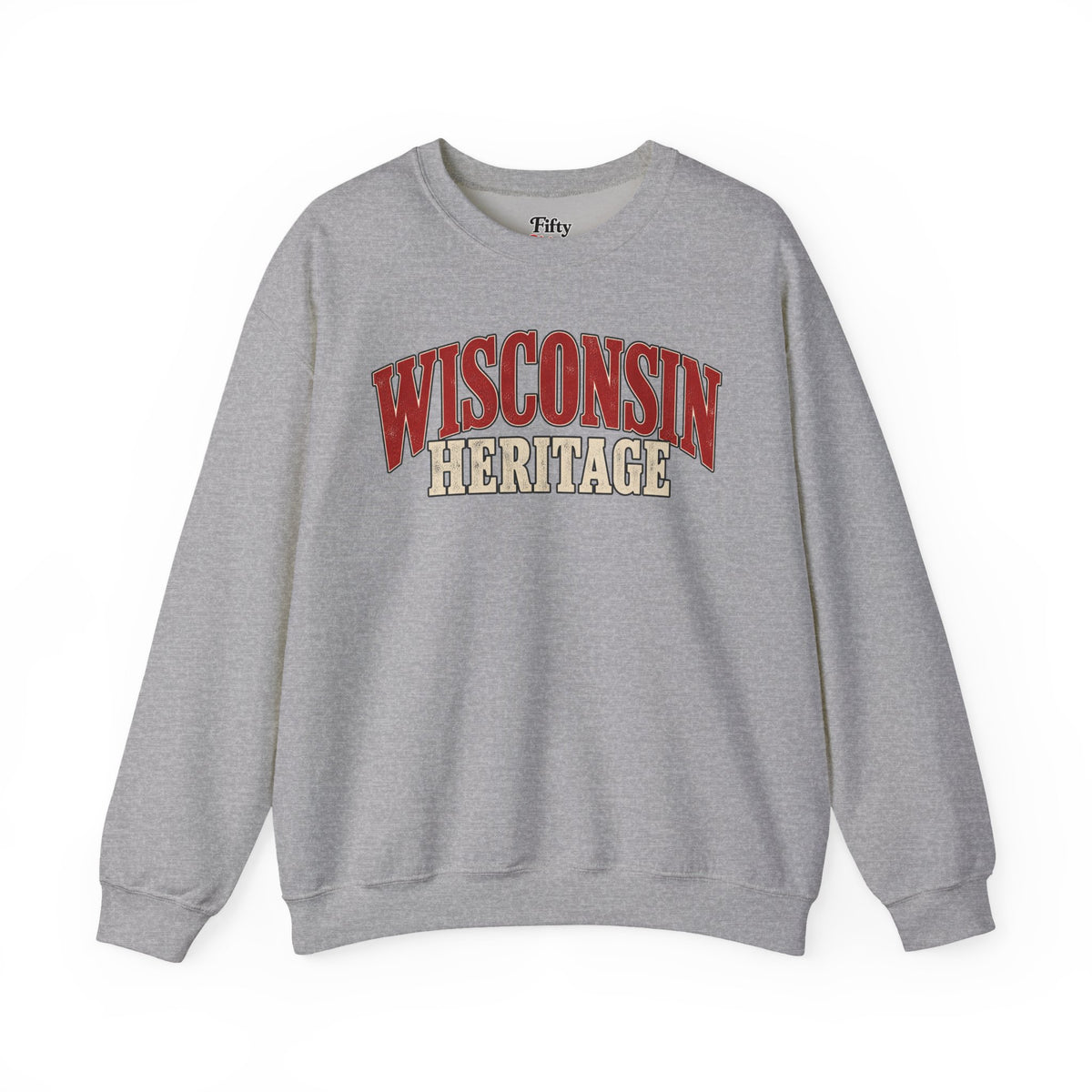 Wisconsin Heritage Unisex Crewneck Sweatshirt State Name Graphic