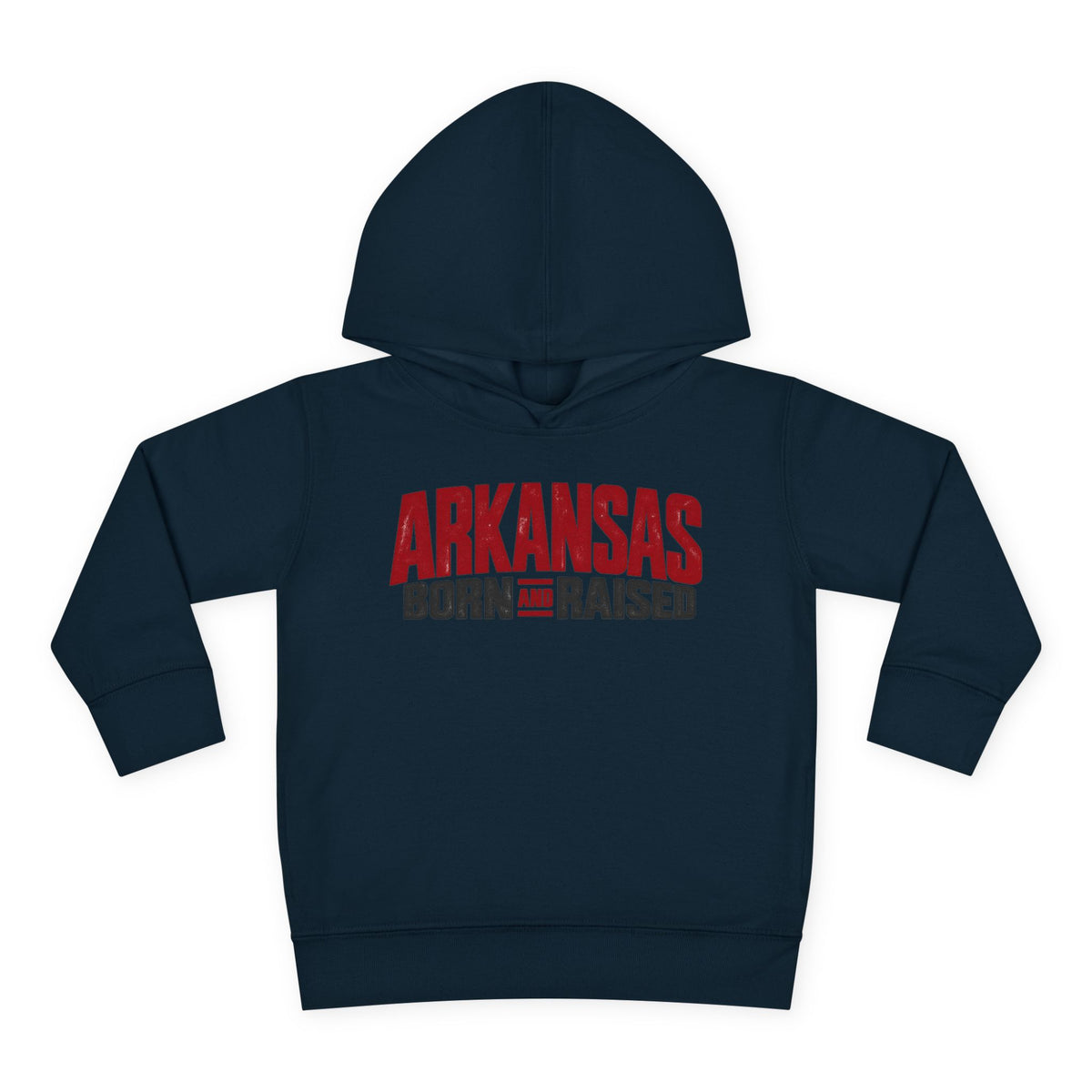Arkansas Born and Raised Modern Streetwear Unisex Toddler Pullover Fleece Hoodie