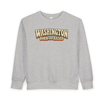 Washington Born and Raised Vintage 1970s Unisex Toddler Sweatshirt