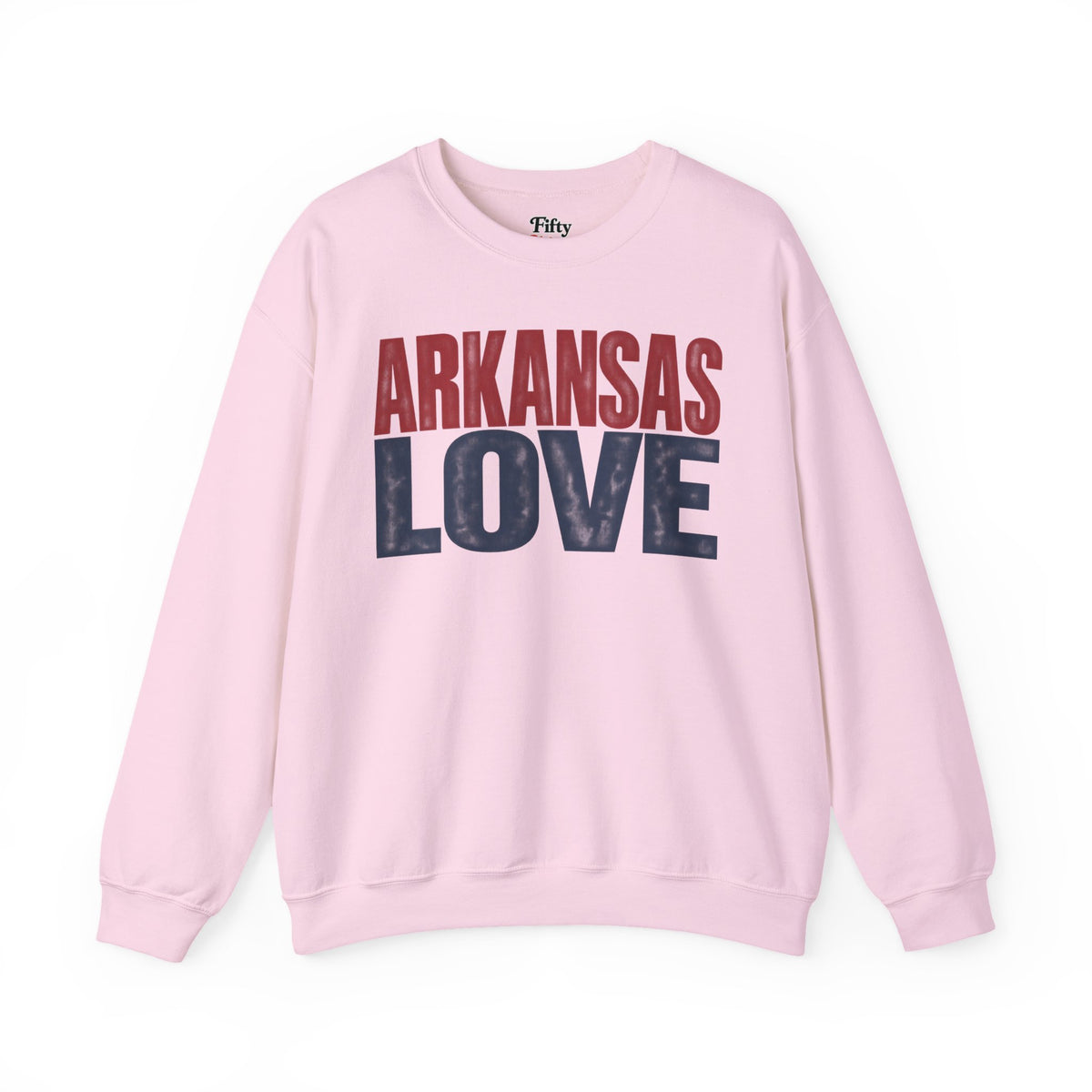 Arkansas Love Unisex Crewneck Sweatshirt State Name Graphic