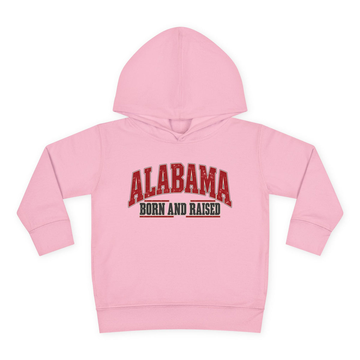 Alabama Born and Raised Bold Southern Americana Unisex Toddler Pullover Fleece Hoodie