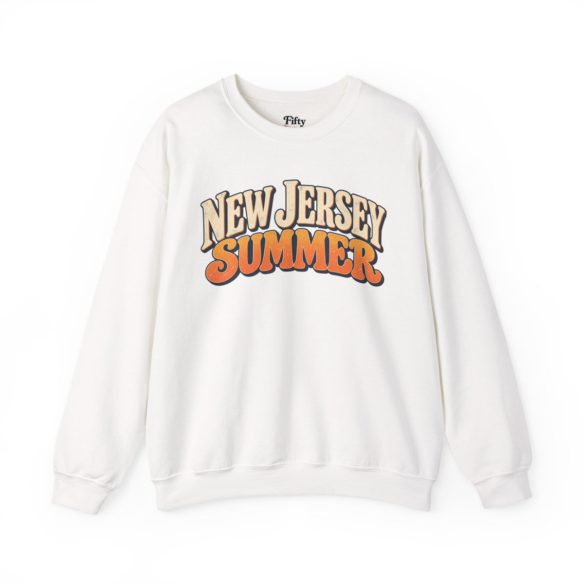 New Jersey Summer Unisex Crewneck Sweatshirt State Name Graphic