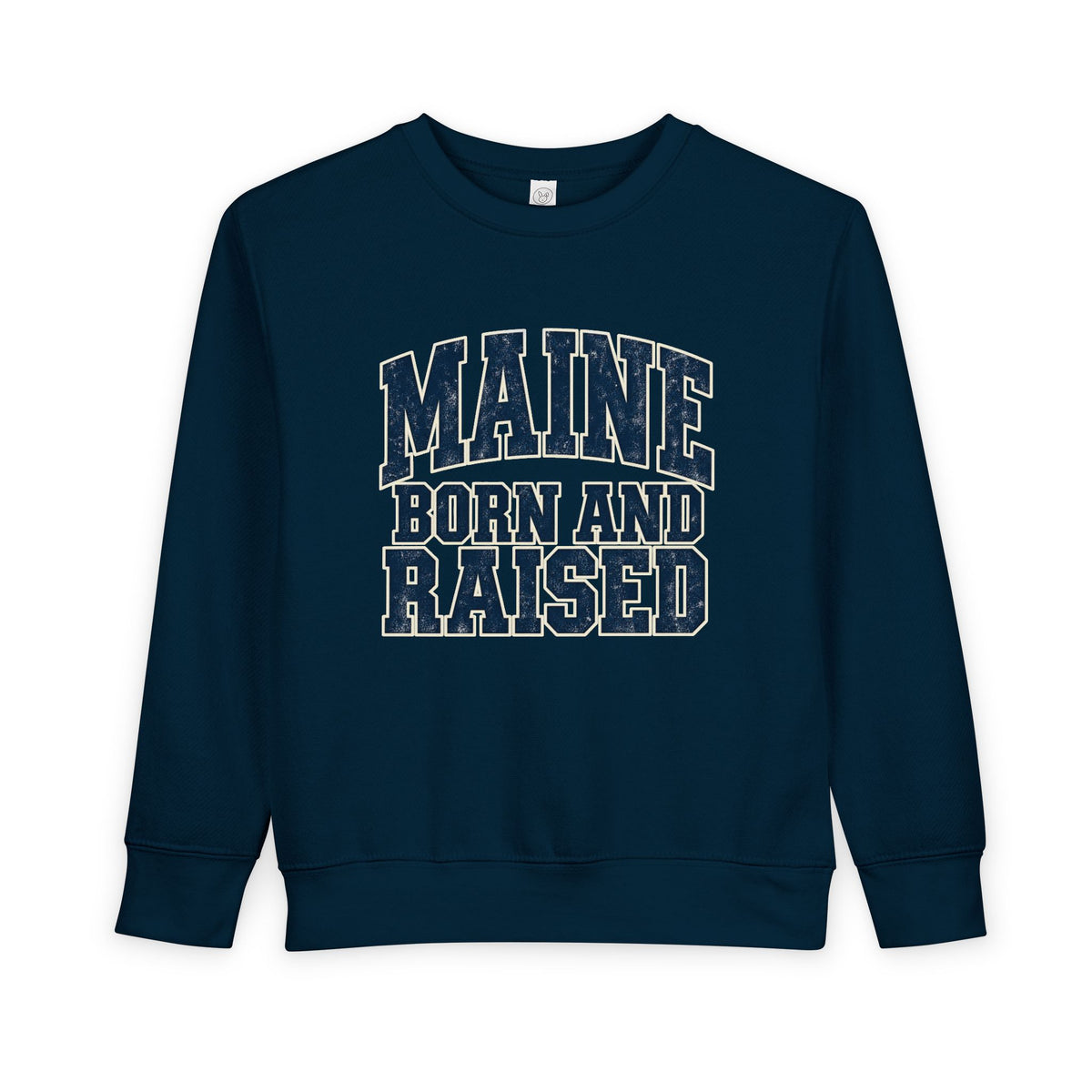 Maine Born and Raised Bold Athletic Unisex Toddler Sweatshirt