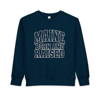 Maine Born and Raised Bold Athletic Unisex Toddler Sweatshirt
