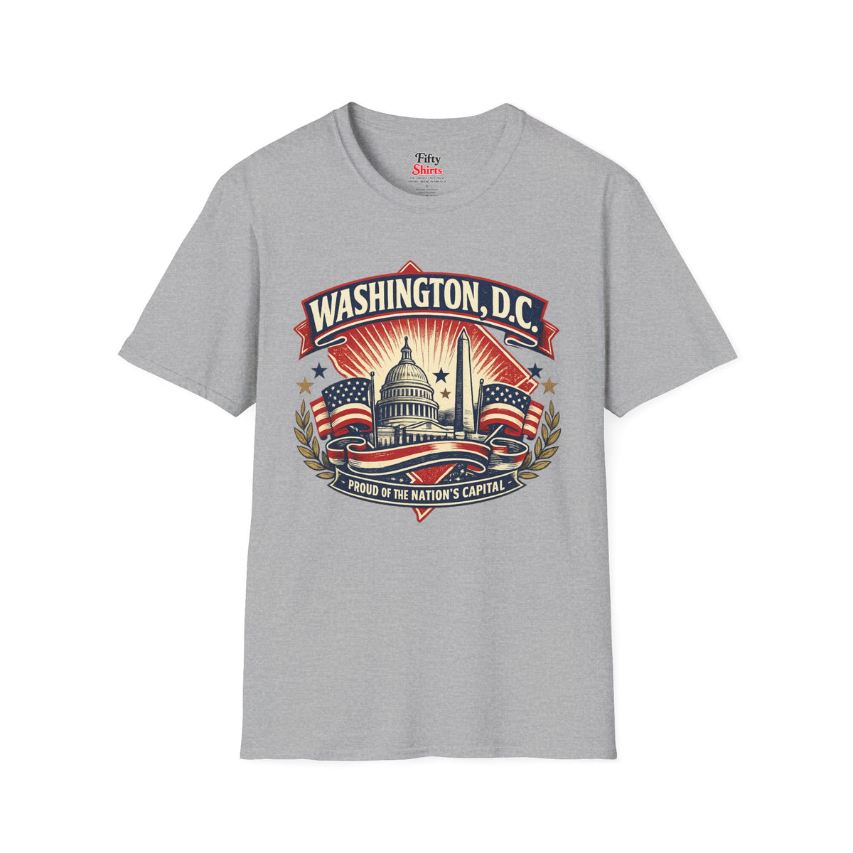 Washington D.C. State Pride Unisex Softstyle T Shirt State Pride Graphic Tee Collections FS03
