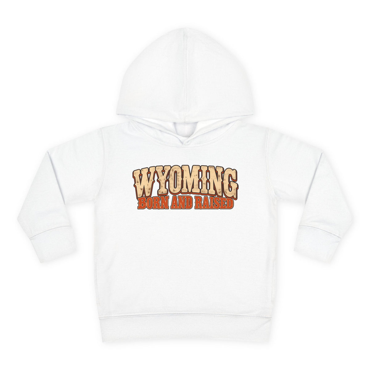 Wyoming Born and Raised Vintage 1970s Western Unisex Toddler Pullover Fleece Hoodie