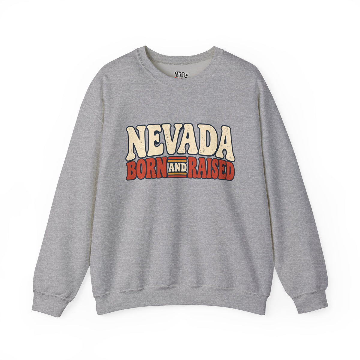 Nevada Born and Raised Retro 1970s Desert Unisex Sweatshirt Graphic