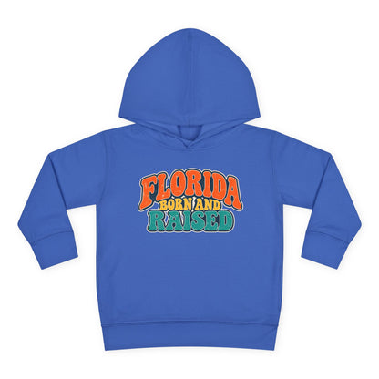 Florida Born and Raised Retro Sunshine State Unisex Toddler Pullover Fleece Hoodie