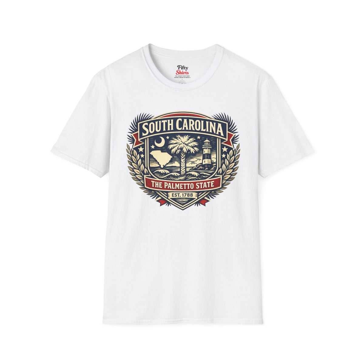 South Carolina Heritage Badge Unisex Softstyle T Shirt State Pride Graphic Tee Collections FS03