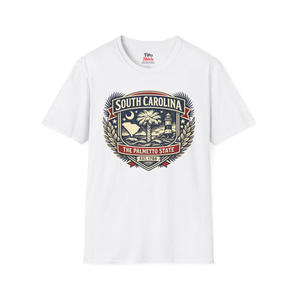 South Carolina Heritage Badge Unisex Softstyle T Shirt State Pride Graphic Tee Collections FS03