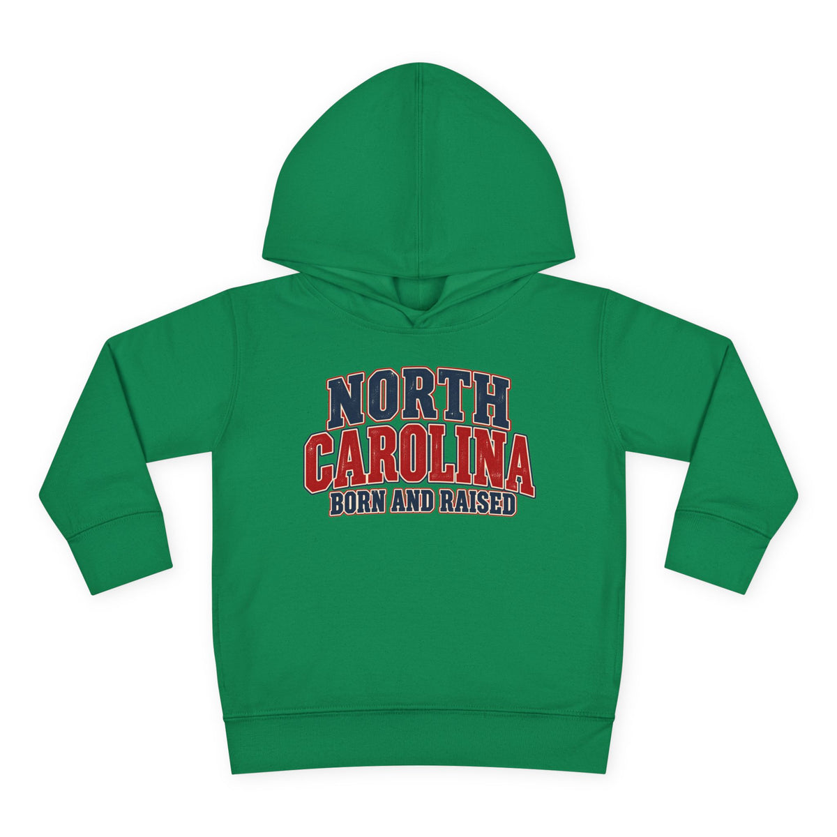 North Carolina Born and Raised Vintage Americana Unisex Toddler Pullover Fleece Hoodie