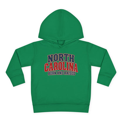 North Carolina Born and Raised Vintage Americana Unisex Toddler Pullover Fleece Hoodie