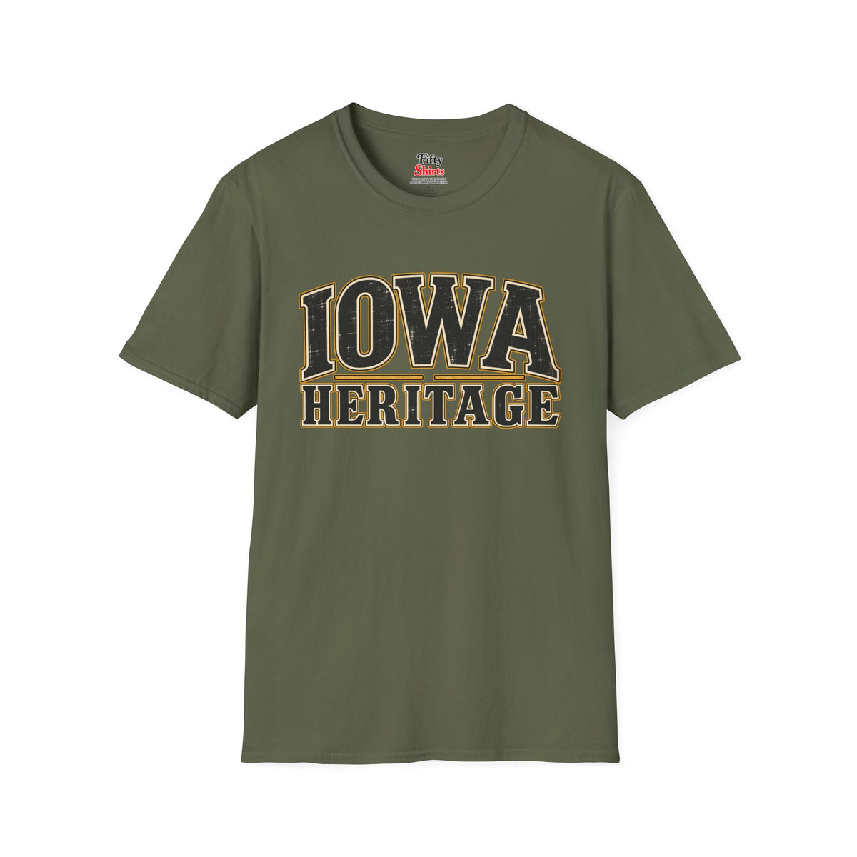 Iowa Heritage Unisex Softstyle T Shirt State Name Graphic Tee