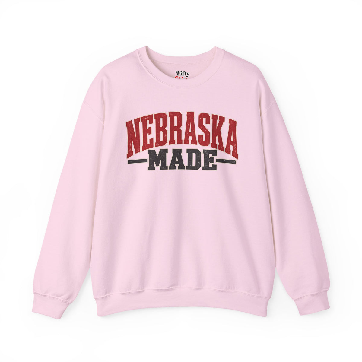 Nebraska Made Unisex Crewneck Sweatshirt State Name Graphic