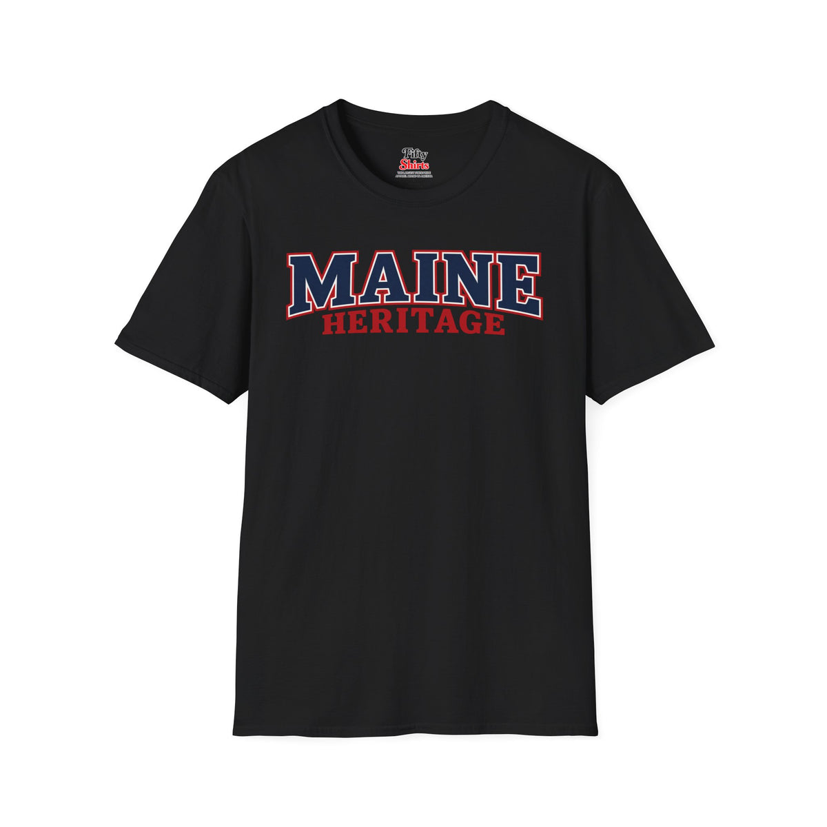 Maine Heritage Unisex Softstyle T Shirt State Name Graphic Tee