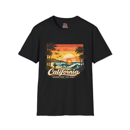 California Sunset Design Unisex Softstyle T Shirt State Pride Graphic Tee Collections FS03