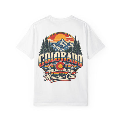 Colorado 1970s Mountain Club  Unisex Comfort Color 1717 Streetwear Graphic Tee