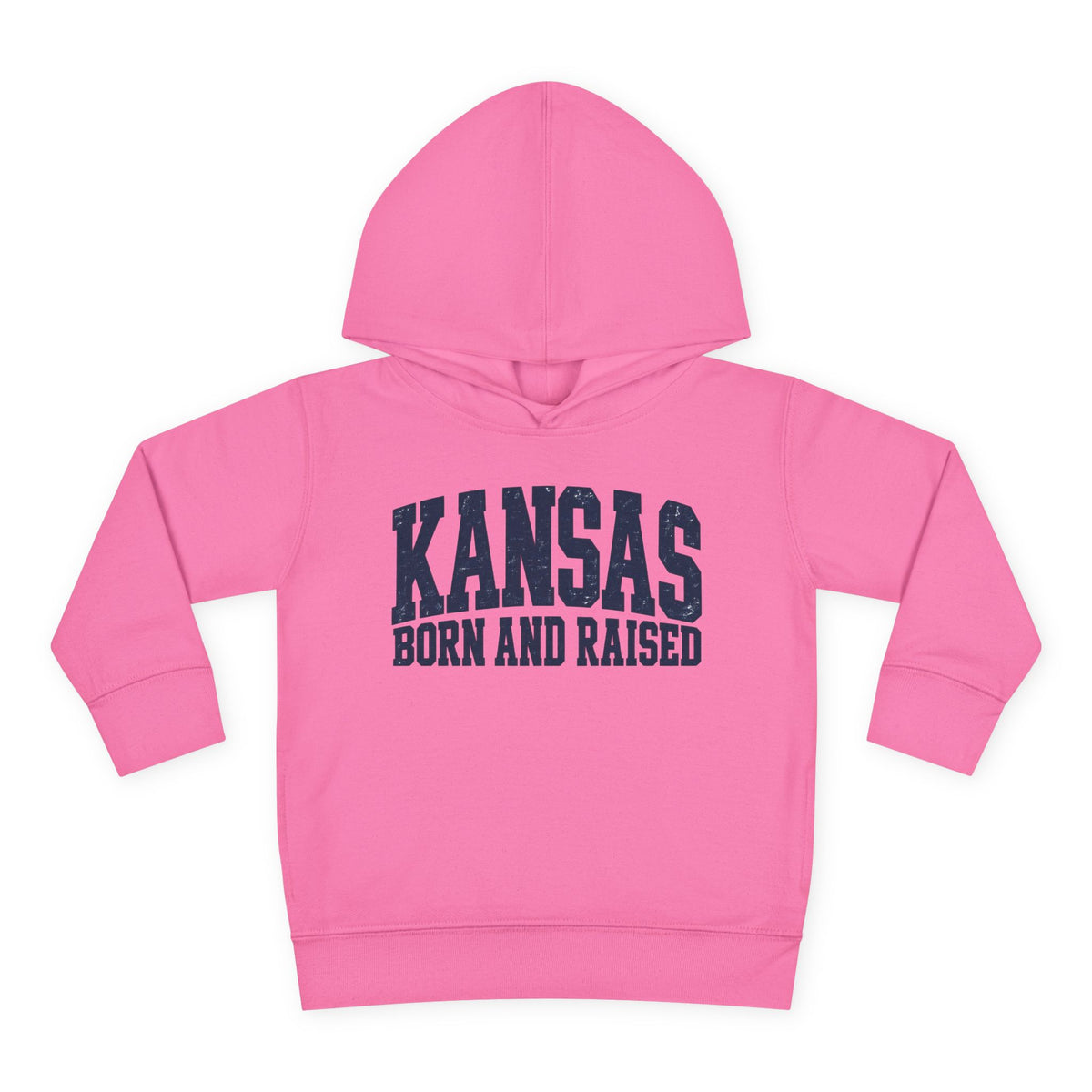 Kansas Born and Raised Bold Athletic Unisex Toddler Pullover Fleece Hoodie