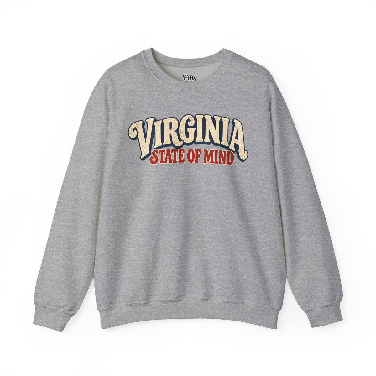 Virginia State of Mind Unisex Crewneck Sweatshirt State Name Graphic