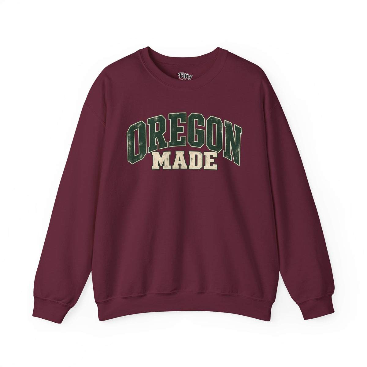 Oregon Made Unisex Crewneck Sweatshirt State Name Graphic