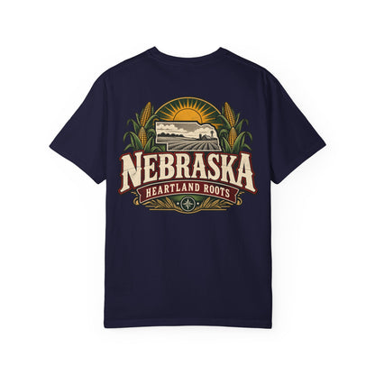 Nebraska Heartland Roots Unisex Comfort Color 1717 Streetwear Graphic Tee
