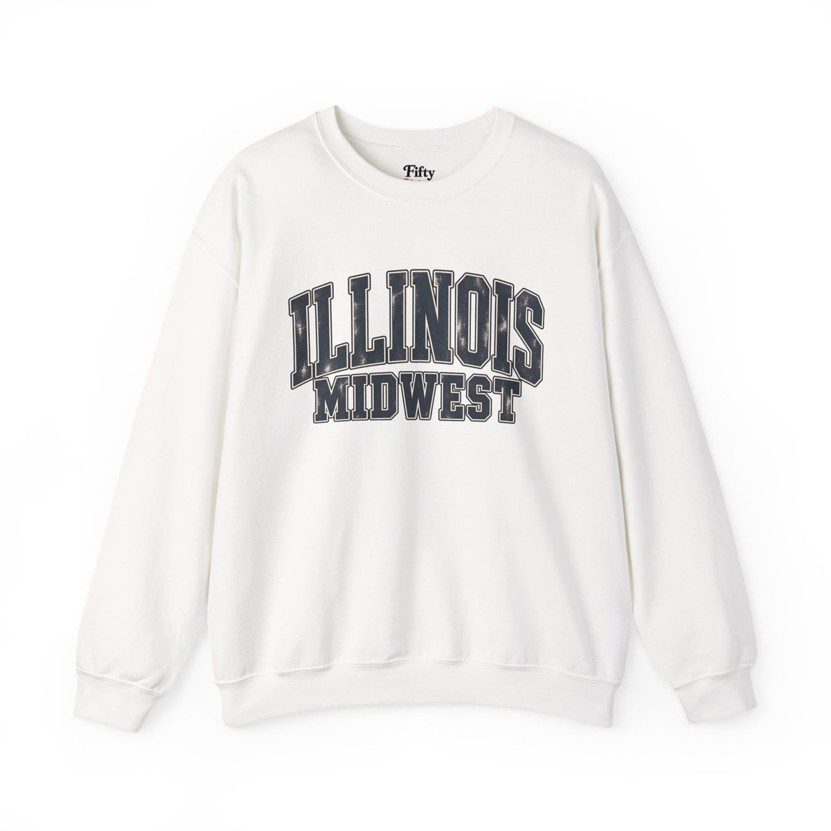 Illinois Midwest Unisex Crewneck Sweatshirt State Name Graphic