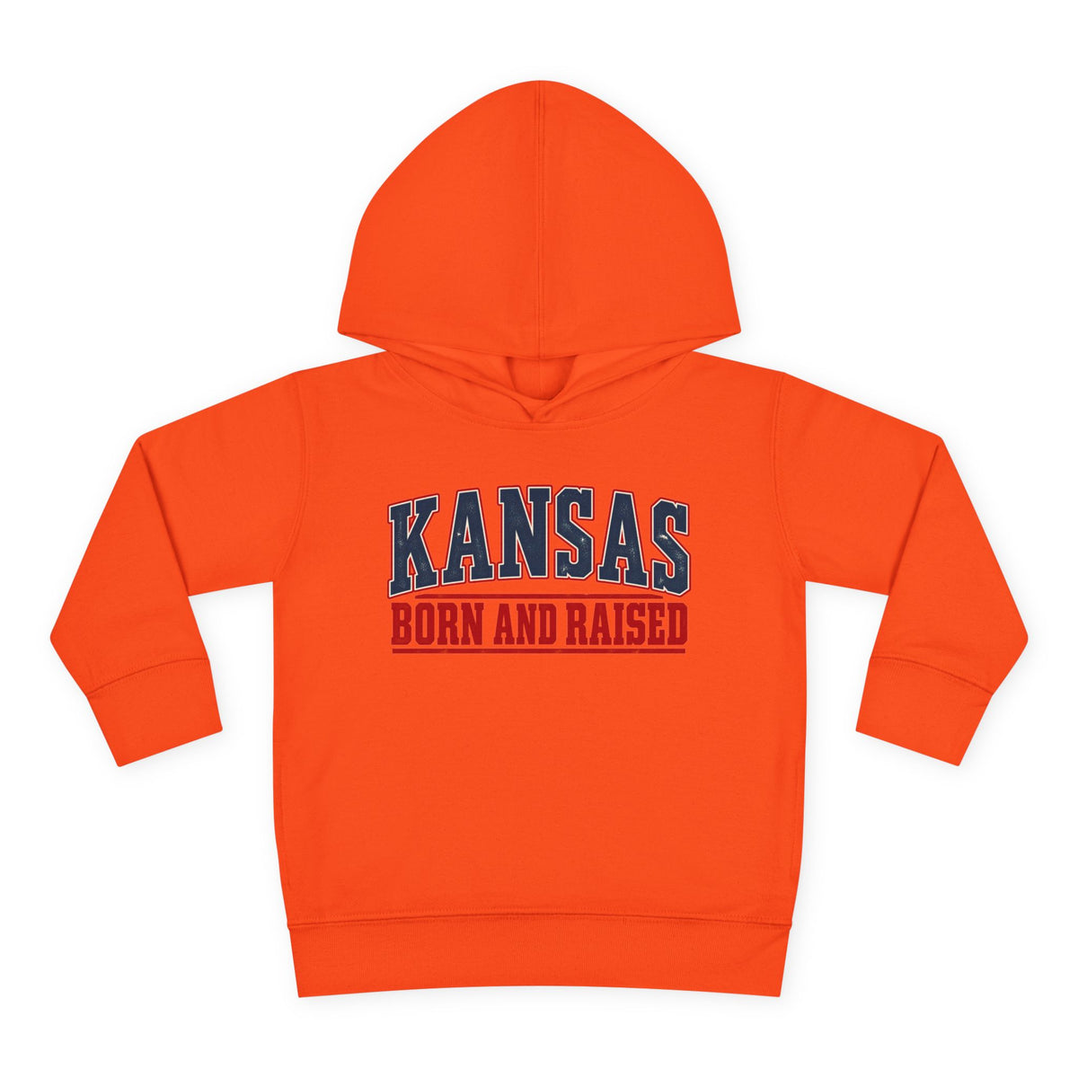 Kansas Born and Raised Small-Town Americana Unisex Toddler Pullover Fleece Hoodie