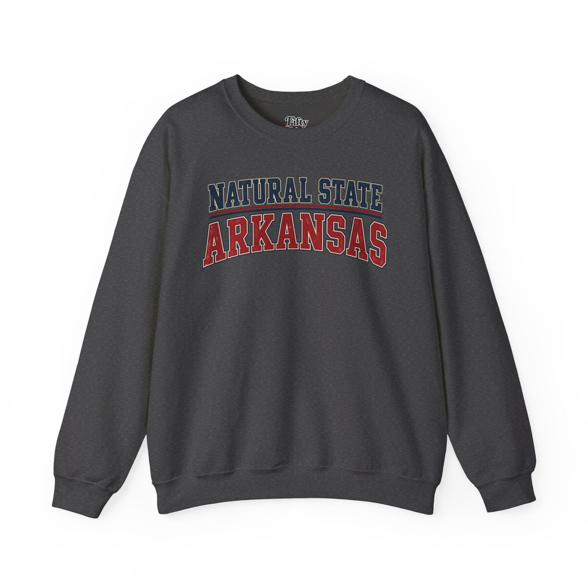 Natural State Arkansas Unisex Crewneck Sweatshirt State Name Graphic